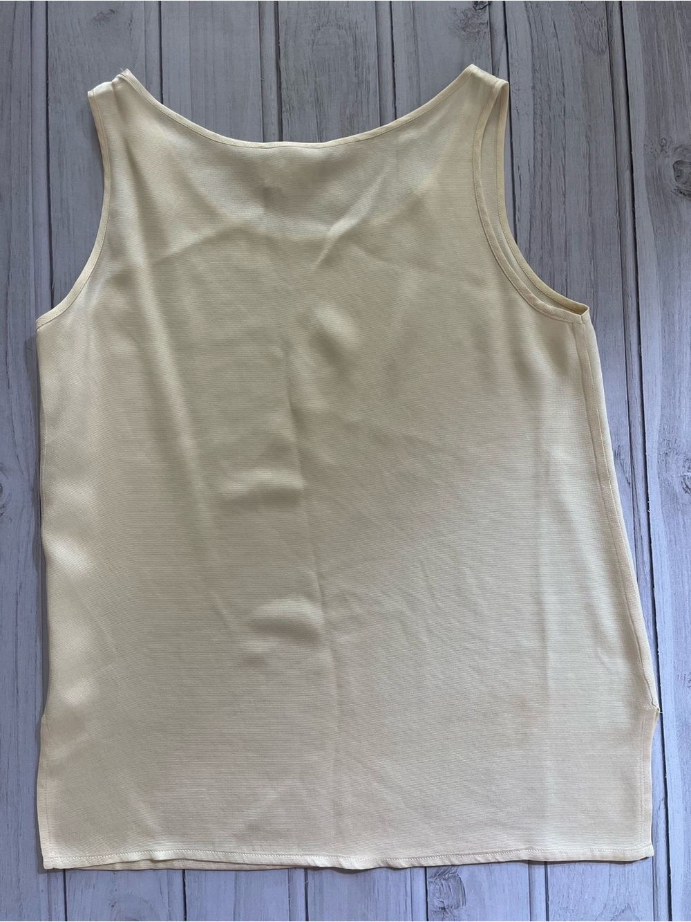 Neiman Marcus 100% silk ivory/ cream color pullover sleeveless tank top. Medium - Picture 6 of 11